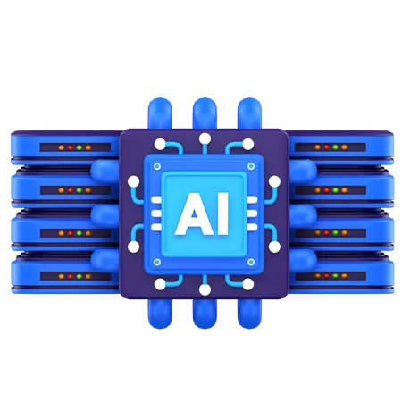 Ai Server  3D Icon