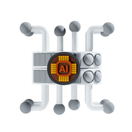 Ai Server  3D Icon