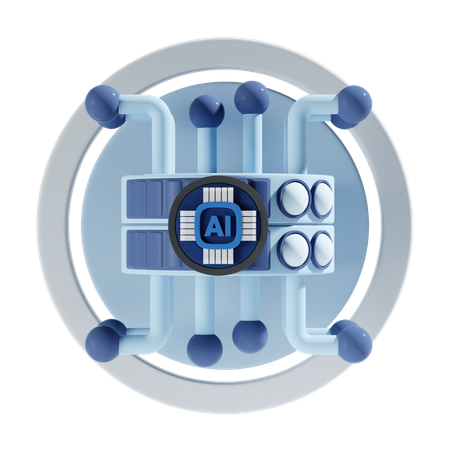 Ai Server  3D Icon