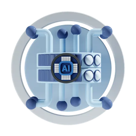 Ai Server  3D Icon