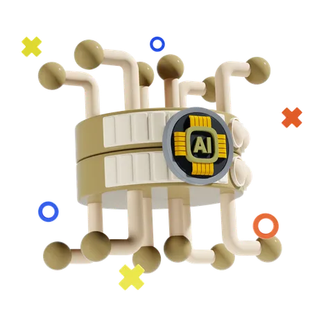 Ai Server  3D Icon