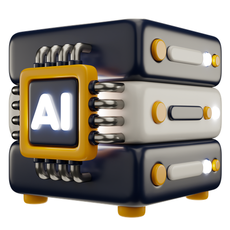 Ai Server  3D Icon