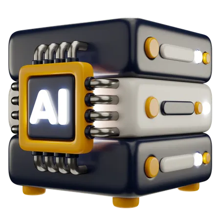 Ai Server  3D Icon