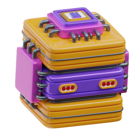 Ai Server  3D Icon