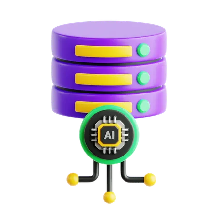 Ai Server  3D Icon