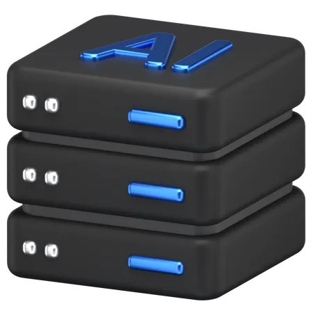 Ai Server  3D Icon