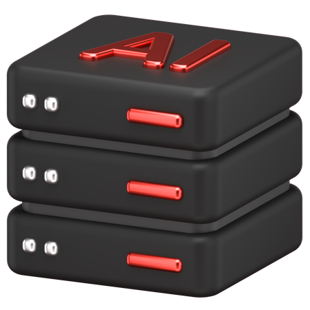 Ai Server  3D Icon