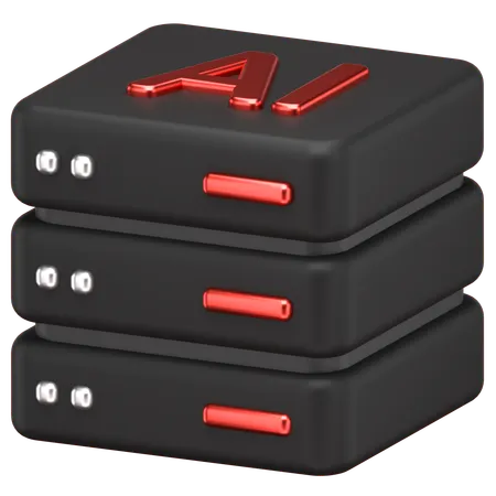 Ai Server  3D Icon