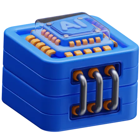 Ai Server  3D Icon
