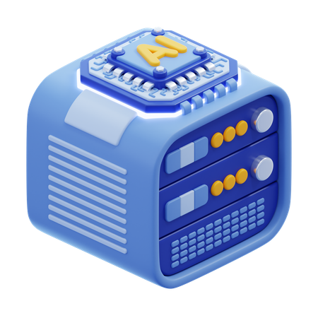 Ai Server  3D Icon