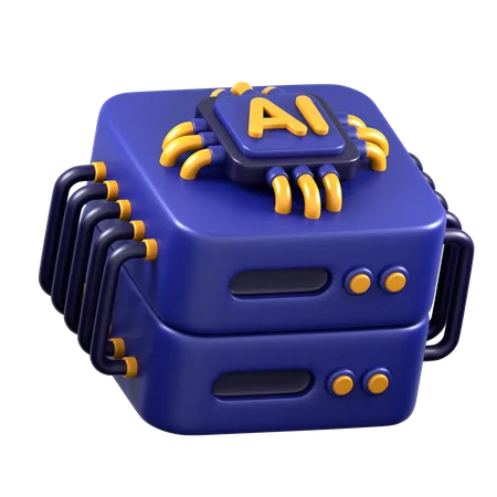 Ai Server  3D Icon