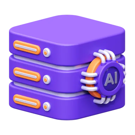 Ai Server 3 D Illustration Icon 3D Icon