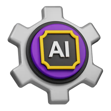 AI Setting  3D Icon