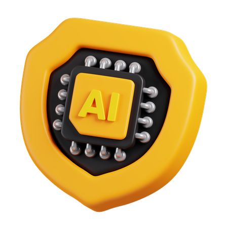 AI Shield  3D Icon