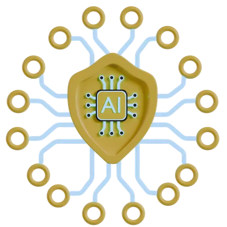 Ai Shield  3D Icon