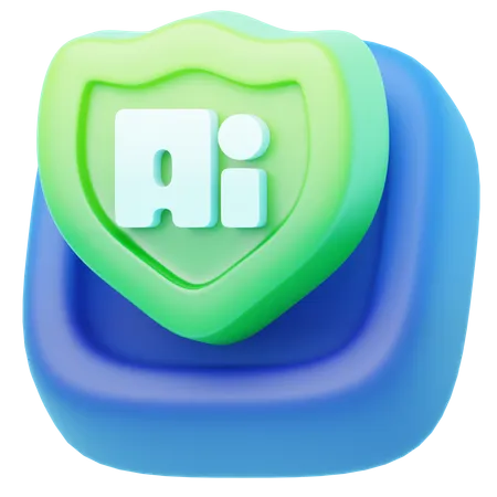 Ai Shield  3D Icon