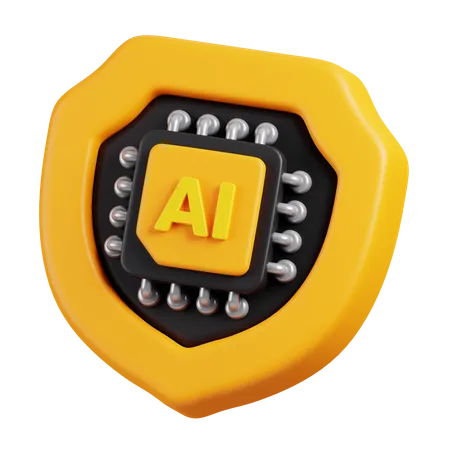 AI Shield  3D Icon