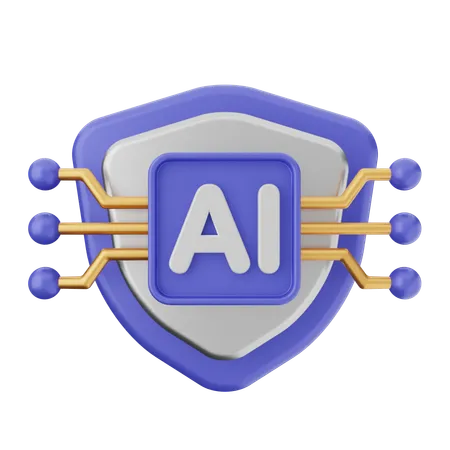 AIシールド保護  3D Icon