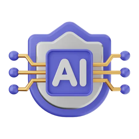 AIシールド保護  3D Icon