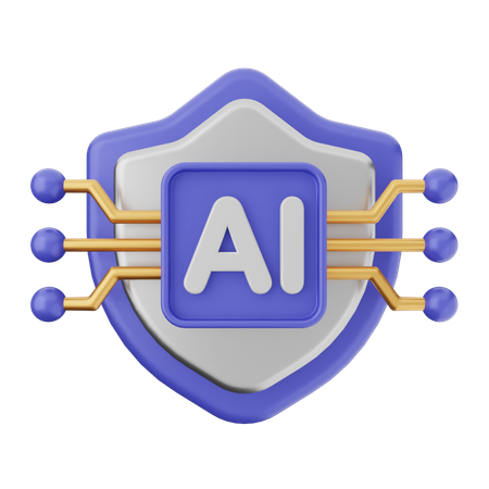 AIシールド保護  3D Icon