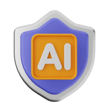 AIシールド保護  3D Icon