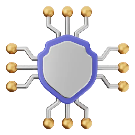 Ai Shield Protection  3D Icon