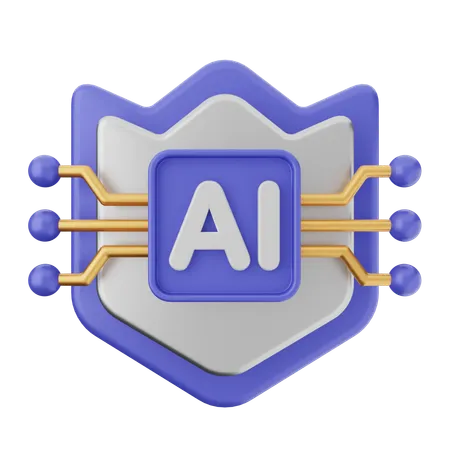 Ai Shield Protection  3D Icon