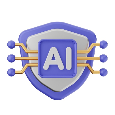 Ai Shield Protection  3D Icon