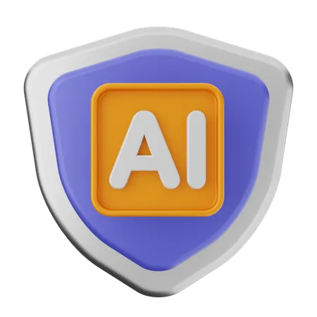 Ai Shield Protection  3D Icon