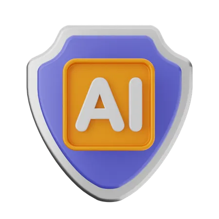 Ai Shield Protection  3D Icon