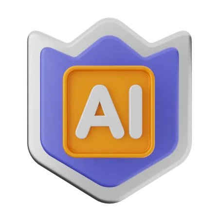 Ai Shield Protection  3D Icon