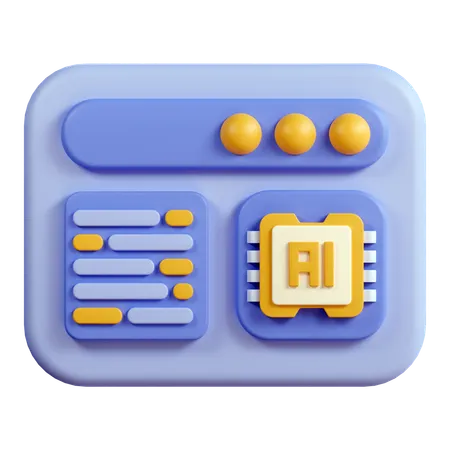 Site Web ai  3D Icon