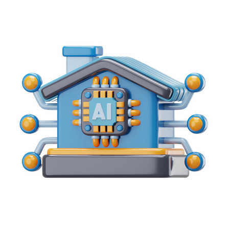 AI Smart Home  3D Icon
