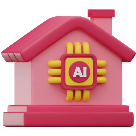 Ai Smart Home  3D Icon