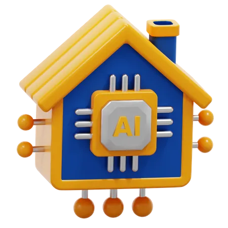 AI SMART HOME  3D Icon