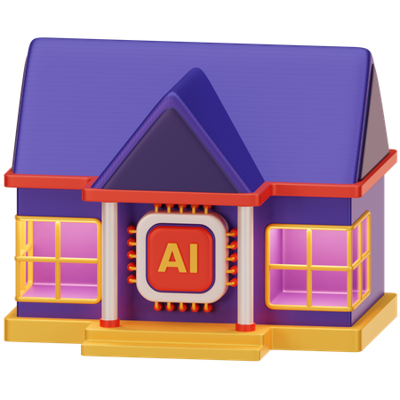 Ai Smart Home  3D Icon