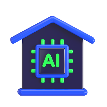 Ai Smart Home  3D Icon