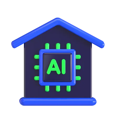 Ai Smart Home  3D Icon