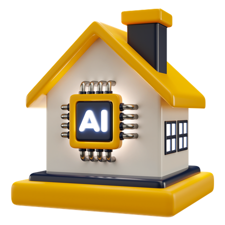 Ai Smart Home  3D Icon