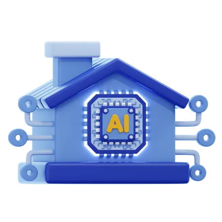 Ai Smart Home  3D Icon