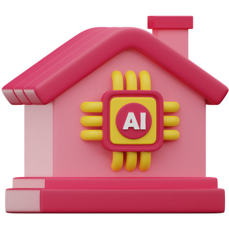 Ai Smart Home  3D Icon