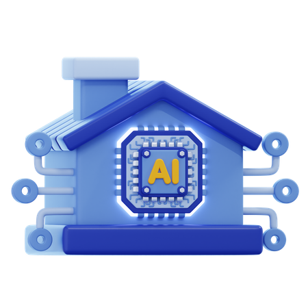 Ai Smart Home  3D Icon