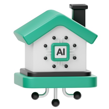 AI Smart Home  3D Icon