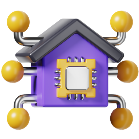 Ai Smart Home  3D Icon