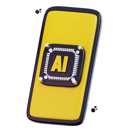 3 D Rendering Ai Smartphone Illustration 3D Icon