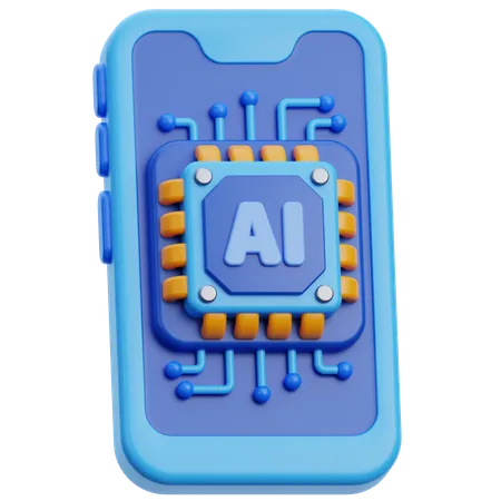 Ai smartphone  3D Icon