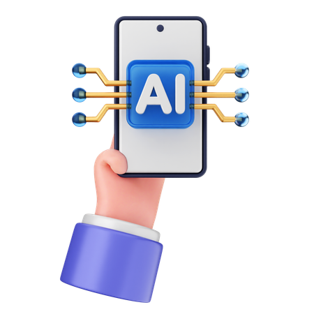 Smartphone ai  3D Icon