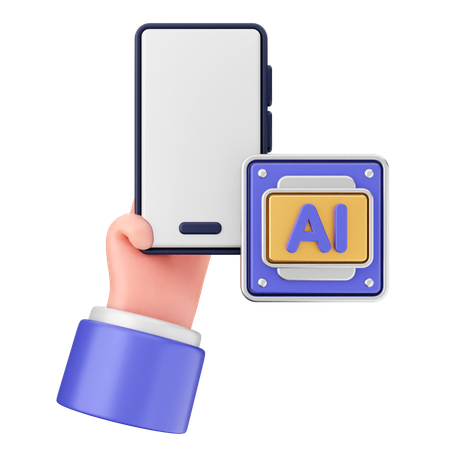 Smartphone ai  3D Icon