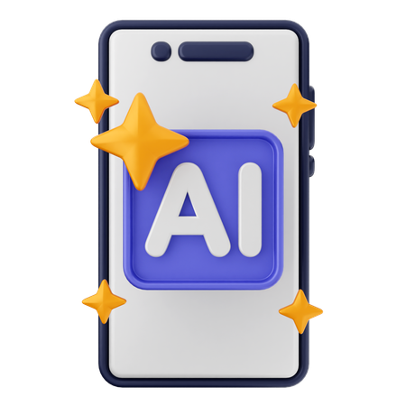 AIスマートフォン  3D Icon