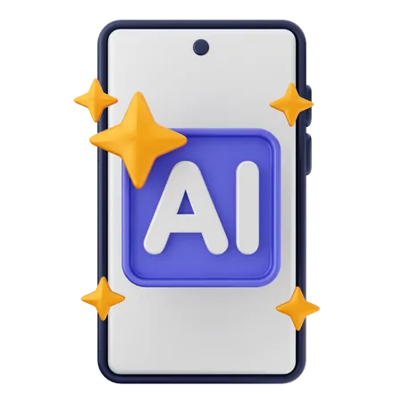 AIスマートフォン  3D Icon